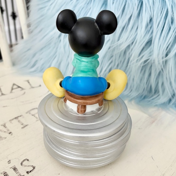 Disney, Mickey Mouse, Wind Up, Music Box, Vintage, 1995, Ceramic Disney Figure - Picture 4 of 13